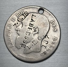 1870 Belgium 5 Francs WW1 Love Token - ‘7.6.18 LABRESSE L.E.G 137’ World War 1