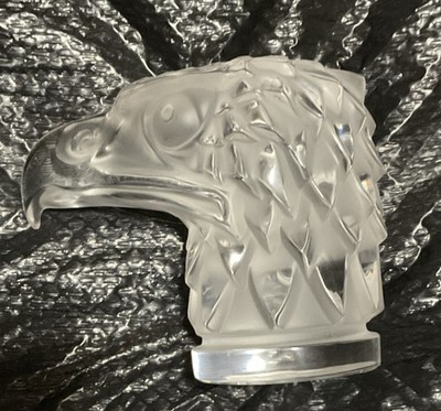 Lalique France Tete D Aigle(Eagle Head) Frosted Crystal