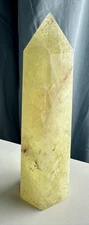 2.71lbs 8” Natural Citrine Obelisk Energy Crystal Point Wand Tower Healing  