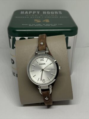 Fossil Georgia Armbanduhr Damen Leder Fossil Fossil Georgia