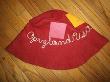 vtg 70s OPRYLAND USA AMUSEMENT PARK FELT HAT Nashville Lasso Chain Stitch Letter