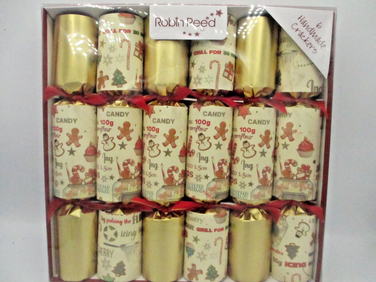 Craquelins De Noël Robin Reed - Lot De 6 - Motif Sucre Et épices - Neufs