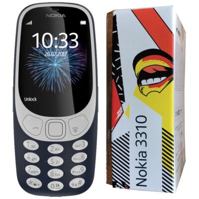Nokia 3310 2G GSM 2017 (Blue) TA-1008 16MB 2MP Camera, SMS