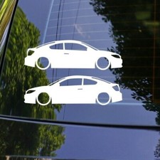 2x Lowered Jdm Car Silhouette Decal Stickers For Scion Tc 1st Gen 2005-2010 V1
