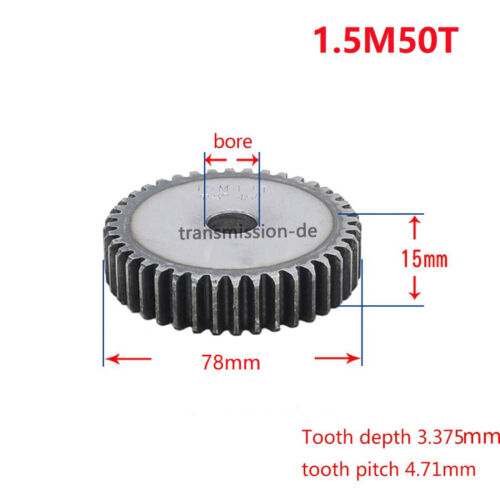 1/1.5 Mod 12-150 dientes engranaje frontal C45 engranaje de acero espesor 1M-10 mm 1.5M-15 mm - Imagen 137 de 180