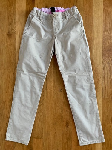 Gap Kids Girls Size 8 Regular Long Pants Khaki Uniform School Adjustab Waist Tan