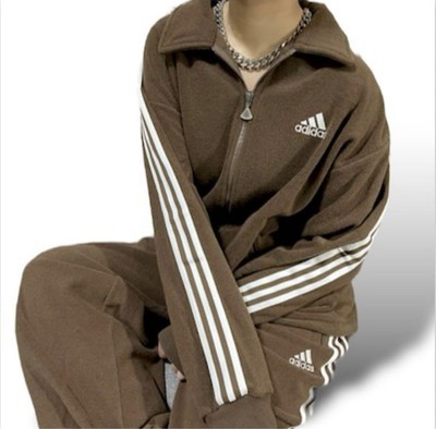 Vintage 90S Adidas Fleece Setup Top And Bottom Descente Arihara 