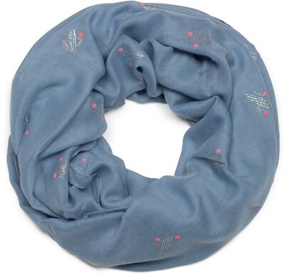 Loop Schal mit Glitzer Metallic Kaktus All Over Print, Schlauchschal, Tuch Damen