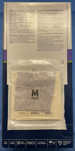 Halyard lila Nitril sterile Untersuchungshandschuhe Medium Box mit 100 Einzeln #52102 - Bild 3 von 3