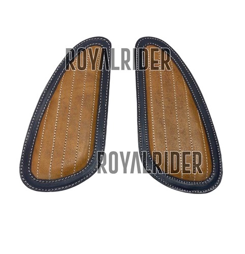 Fits Enfield GENUINE LEATHER TANK KNEE PAD TAN For Interceptor 650 & GT 650 - Bild 10 von 14