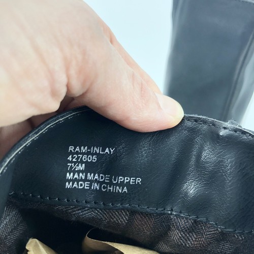 Sexy Botas de Montar Para Mujer Rampage Negras 7,5 Por Arriba Elegantes Espaldas Intrincadas - Imagen 9 de 12