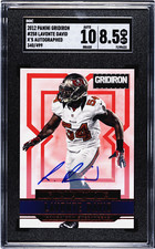 2012 PANINI GRIDIRON LAVONTE DAVID, #258, ROOKIE, AUTO, RED PARALLEL #340/499