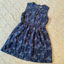 Forever 21 Dress A Line Fit & Flare Sleeveless KEYHOLE Cut Out NECK Lined SZ M