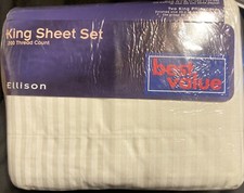 King Sheet Set Ellison 50 Cotton/50 Polyester New in Pkg 200 thread PET RESCUE