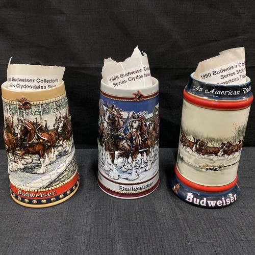 12 Lot Budweiser Coors Miller High Life Holiday Beer Steins 1989 1990 1997 2010 - Picture 10 of 12