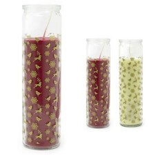 Pack of 2 Christmas Advent Pillar Candle in Glass Jar | Christmas Candle 21cm