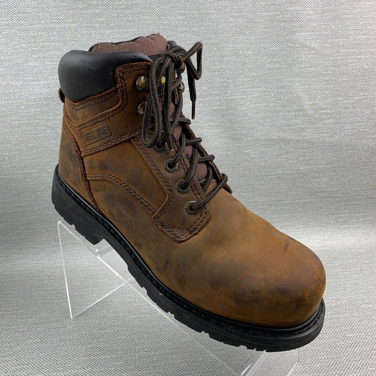 Herman Survivors Work Boots Brown Leather Round Composite Toe Lace