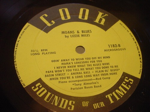 LIZZIE MILES moans & blues, nm- blues lp on COOK, 1955 - Picture 2 of 2