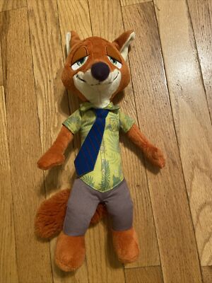 Disney Zootopia Nick Wilde 13'' Disney Store Stuffed Cartoon Plush Toy - Talks!