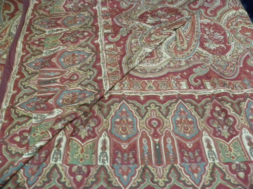 Pottery Barn Alice Paisley King Size Duvet Cover Medallion Floral Red Brown Blue - Picture 5 of 9