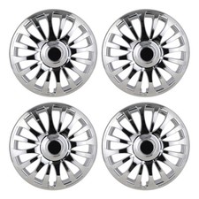 15 4chrome Hubcaps 15 Wheel Covers Snap On Hub Caps Fit R15 Tire Steel Rim