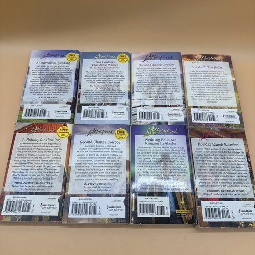 Harlequin Love Inspired Romance Lot of 8 Books Larger Print Cowboys Holiday Xmas - Picture 2 of 8