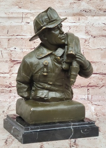 Fischer Feuerwehr Bronzeskulptur mit Schlauch Limited Edition signiert Sammlerstück - Bild 4 von 10