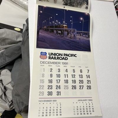 Vintage 1991 Union Pacific Railroad Wall Calendar | eBay