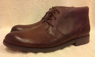 Classic Clark\'s Brown Leather Men\'s Boots.. Very Nice!! Bought New ..12M Men main image 3