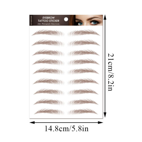 Hair-like Eyebrow Tattoo Sticker False Eyebrows Waterproof Fake Long Makeup 4D - Picture 11 of 43