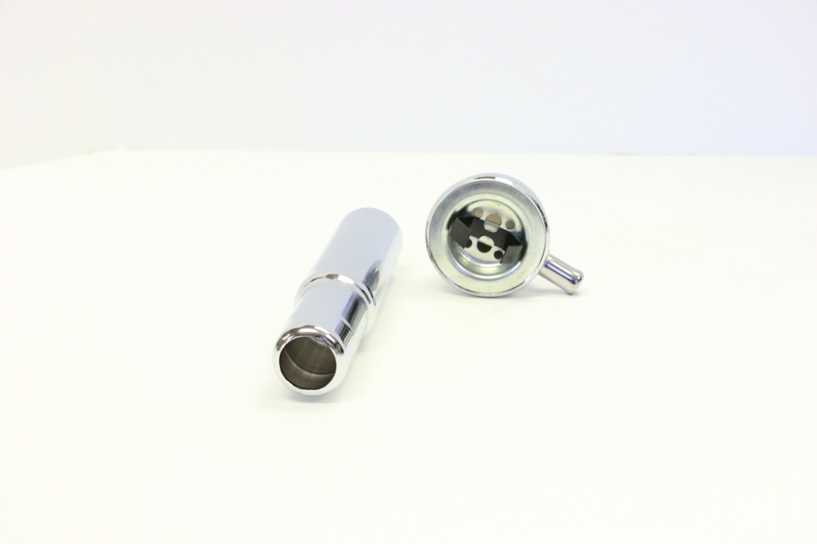 Chevy Chrome Oil Filler Tube & Breather with Tube Intake Manifold SBC