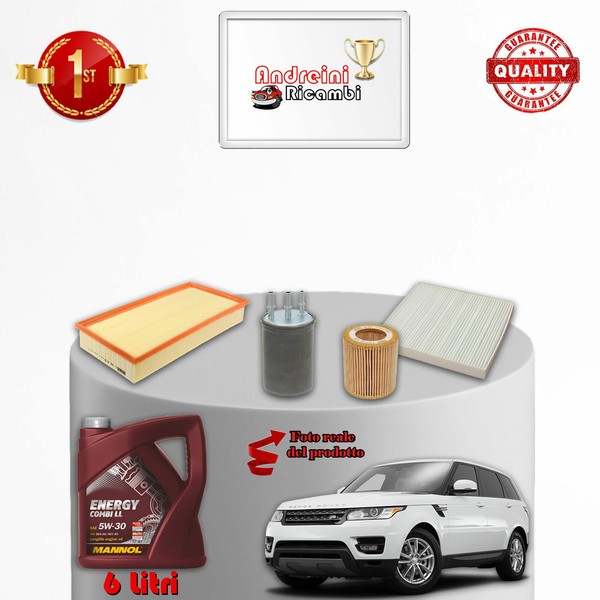 Set Service 4 Filter Und ÖL Land Rover Range Rover Sport II 3.0 D 155KW-image