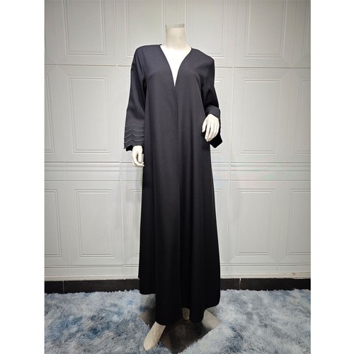 Dubai Women Muslim Open Cardigan Kimono Abaya Robe Long Robes w/ Scarf Dresses - Foto 28 di 42