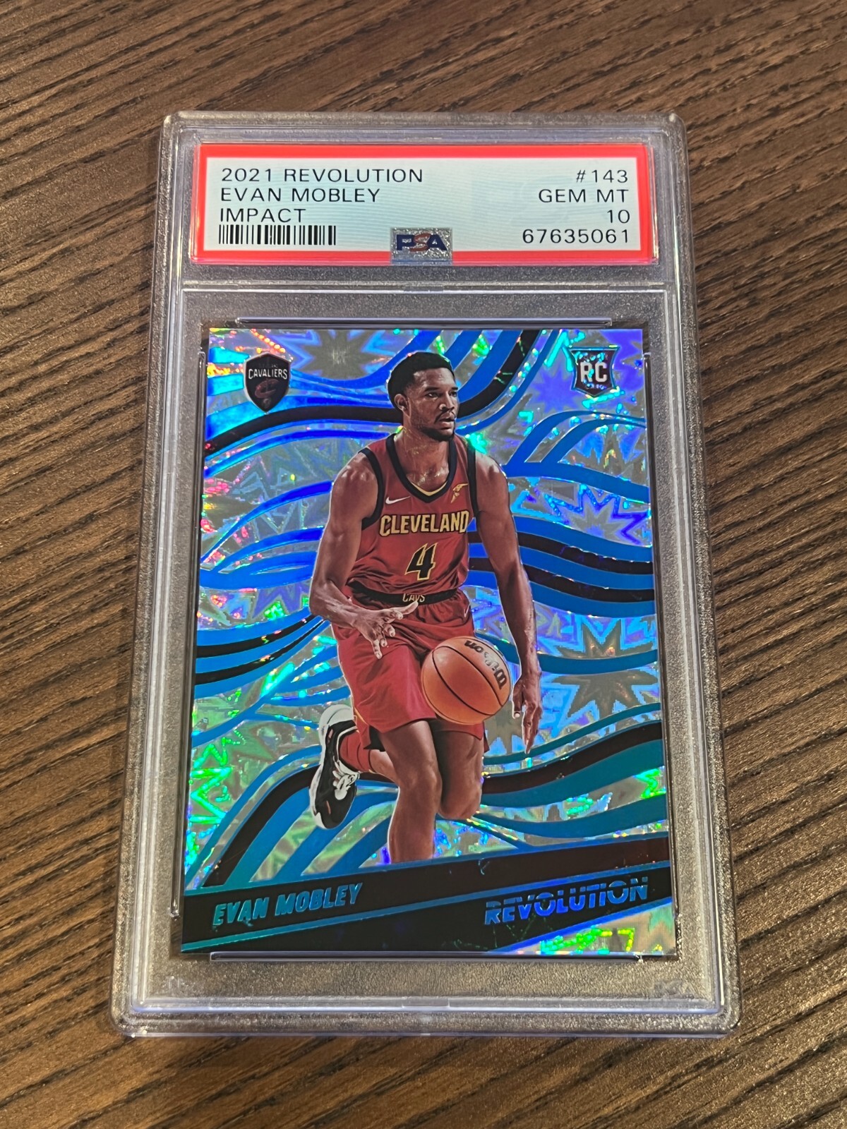 PSA 10 2021-22 Panini Revolution Evan Mobley Impact Rookie RC #143 /149