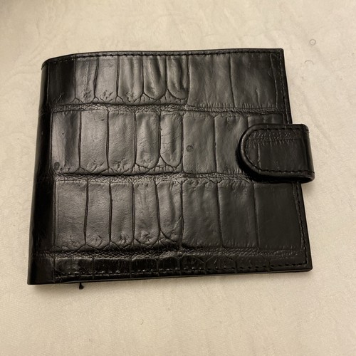 M&S Marks and Spencer Wallet Mens Leather Bifold Black