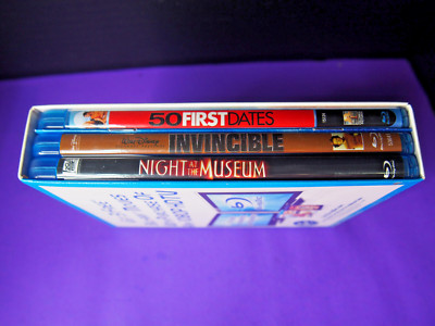 Mark Wahlberg: Invincible , 50 First Dates & Night at the Museum Blu Ray Lot