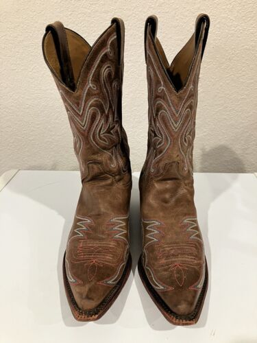 Justin 1879 Style BRL112 Women’s Western Boots Size 11 B Brown Made In USA - Picture 3 of 12