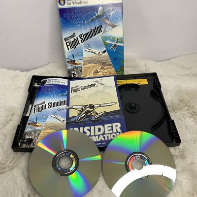 Microsoft Flight Simulator X Computer Game Gaming PC Code Complete Manual