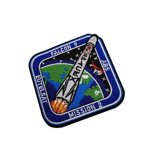 Embroidered US NASA Mission Hook Loop Patch SPACE Falcon Emblem Fastener Badge - Picture 10 of 31