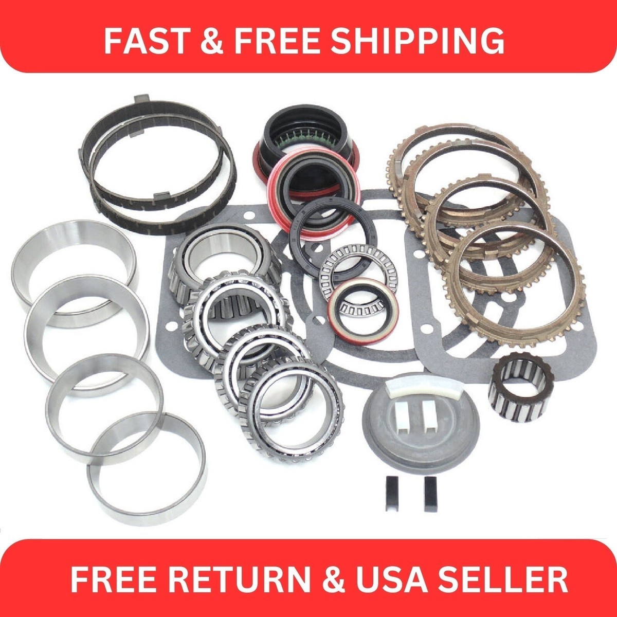 Synchro Ring Set Complete Bearing & Seal Kit For Dodge Cummins Nv4500 5 Speed Transmission Includes 1051796 - Foto 6