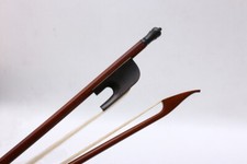 4/4 Violin Bow brazilwood Ebony Frog AAA Natural Bow Hair Baroque Bows