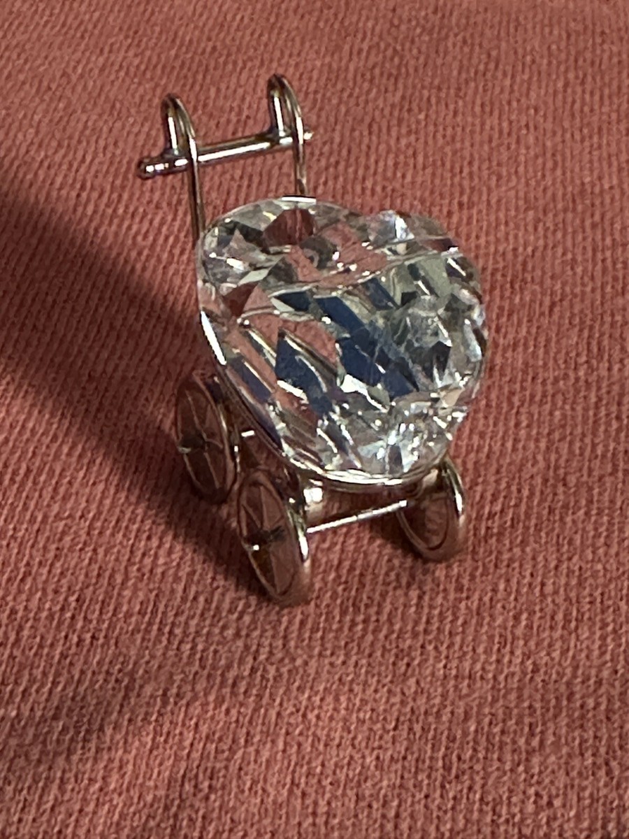 Swarovski Crystal Memories Baby Carriage / Stroller Silver (No Box