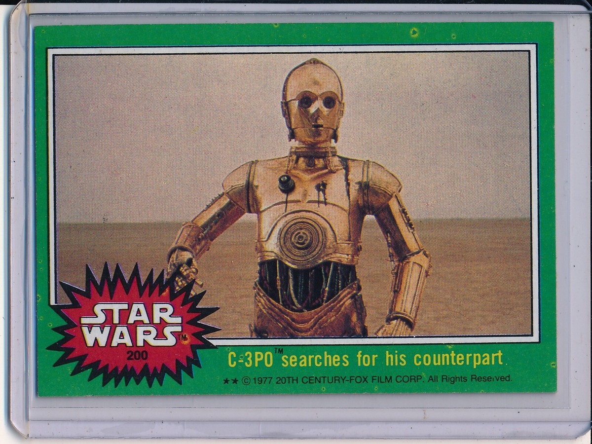 1977 Topps Star Wars Cards Series 4 # 200 - C-3PO SEARCHES 1977 Topps Star Wars Cards Series 4 # 200 - C-3PO SEARCHES