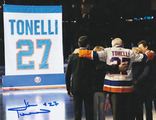 JOHN TONELLI  NEW YORK ISLANDERS   ACTION SIGNED 8X10