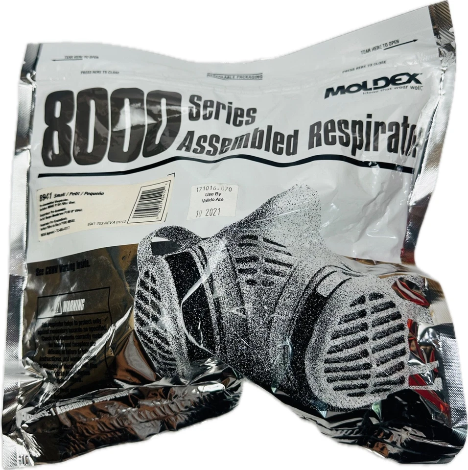5 Mask Kits Moldex 8941 Moldex  8000 Series Half Mask Respirator Kit Size Small - Image 3 of 4