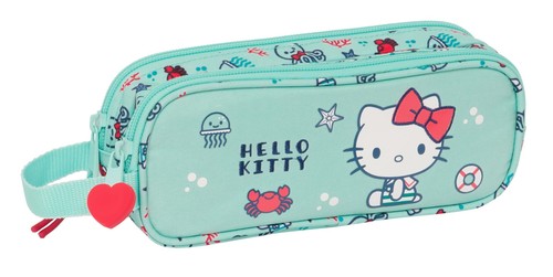 Stitch Happy Trousse Double pour Enfant, idéale pour Les Enfants d'âge Scolaire, Confortable et Polyvalente, qualité et résistance, 21 x 6 x 8 cm, Bleu Ciel, M, Décontracté