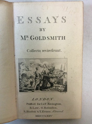 1775 ESSAYS BY MR GOLDSMITH Collecta revirescunt * HAND LAID PAPER - Picture 4 of 8