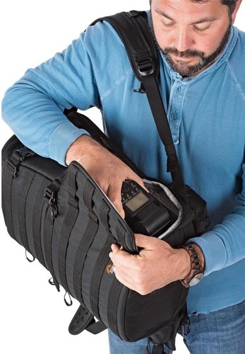 Lowepro ProTactic BP 450 AW II 25L Green Line Camera and Laptop Backpack, Black - Picture 9 of 9