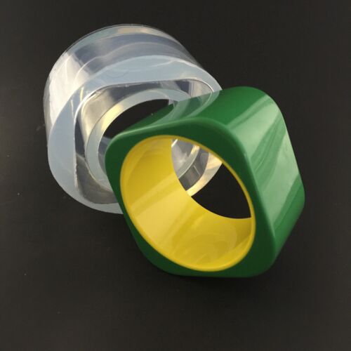 BANGLE CLEAR SILICONE MOLD (MB122) WIDE SQUARE BANGLE BRACELET MOLD - Picture 4 of 5