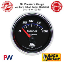 AutoMeter Oil Pressure Gauge Air-Core Cobalt Electrical 2-1/16" 0-100 PSI #6127